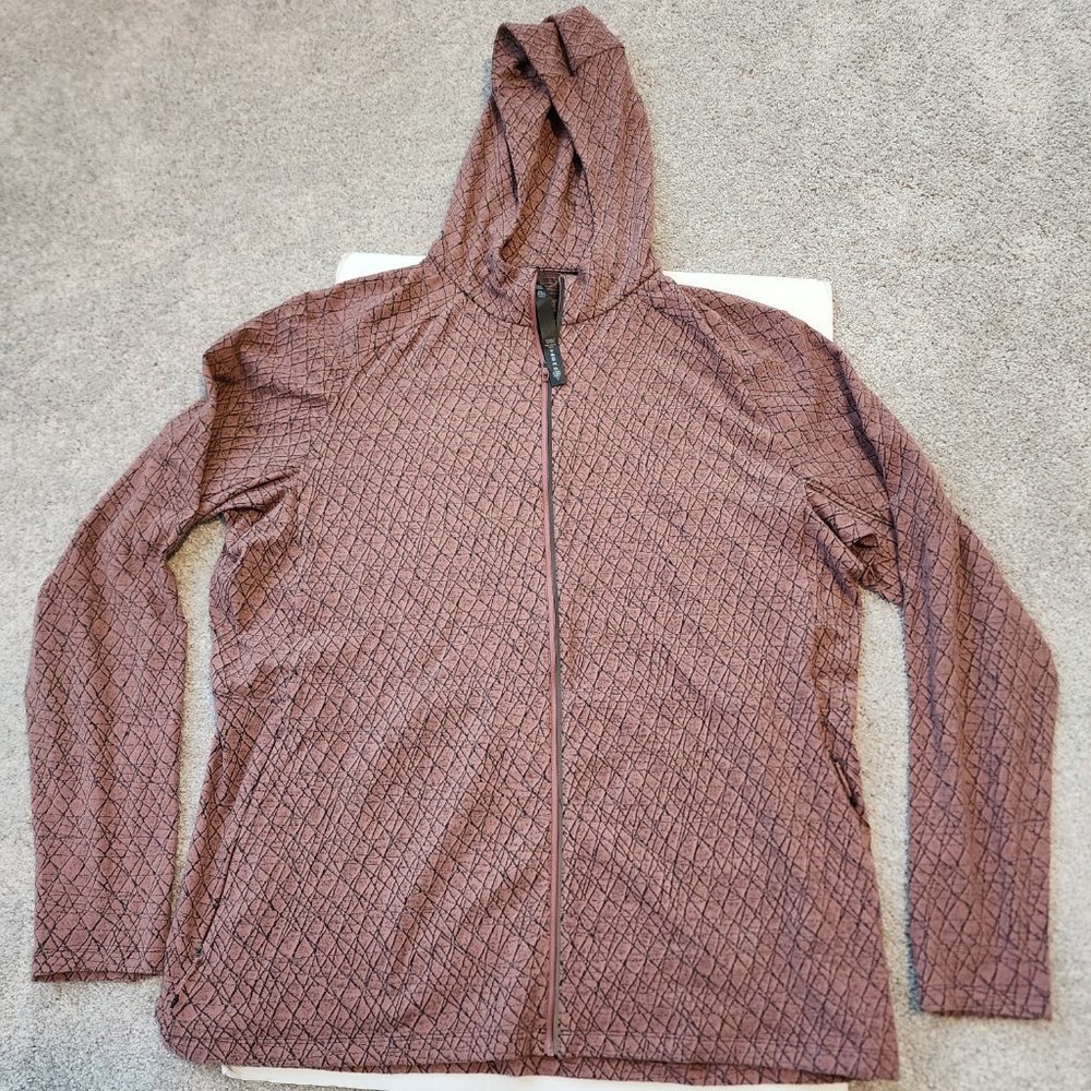 Lululemon Surge Warm Full Zip Men's Frmwk Jacquard Spiced Chai Graphite Grey 2XL